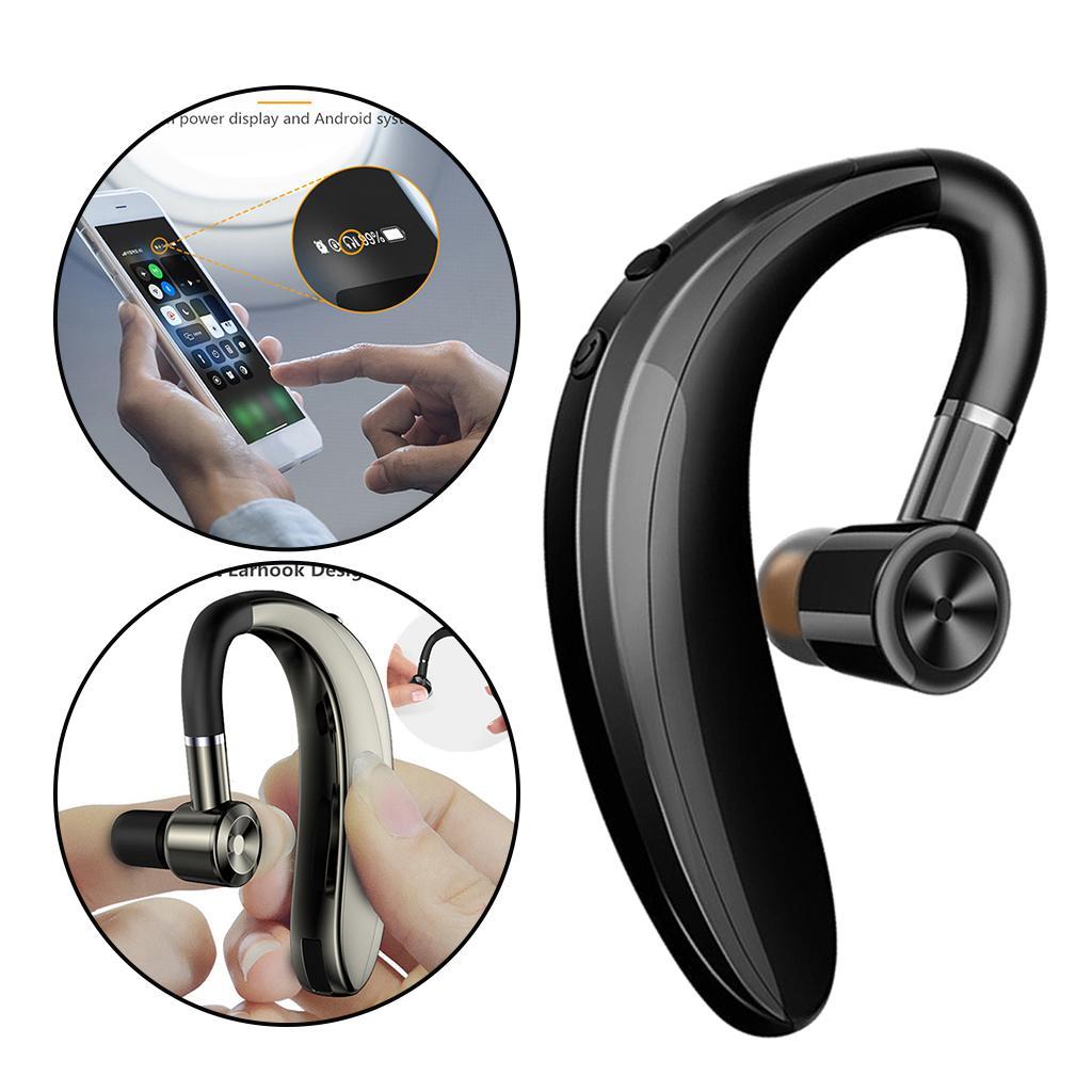 Gazechimp 2x Bluetooth Headset Ear Hook Hands Free Earphones with Built-in Mic