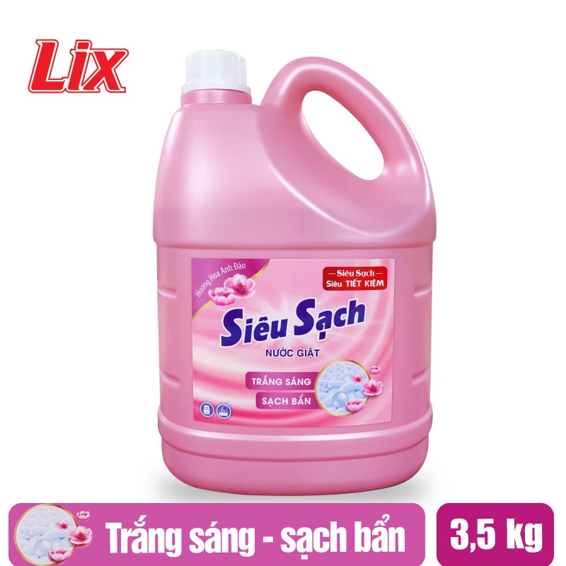COMBO 2 Chai nước giặt Lix siêu sạch hương hoa anh đào (2 chai x 3.5kg) N2501