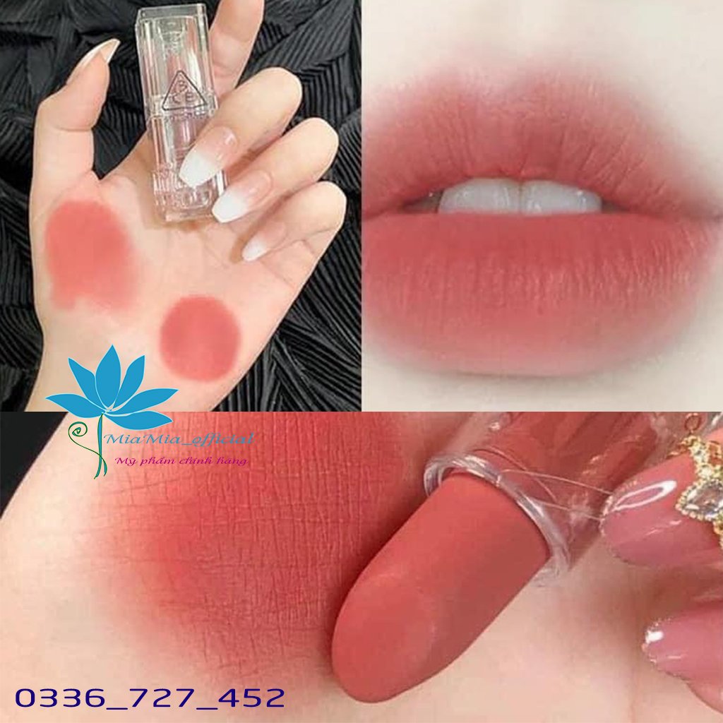 Son Thỏi Lì 3CE Soft Matte Lipstick Murmuring Màu Hồng Nude Ấm Vỏ Trong Suốt Bền Màu [CAM KẾT NHẬP KHẨU CHÍNH HÃNG]