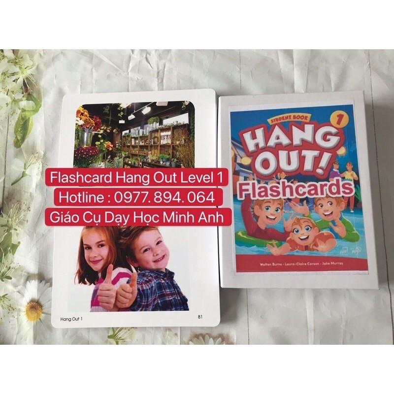 Flashcard  Giáo Trình Tiếng Anh Hang Out Level stater -1-2-3-4-5-6 ép plastic bền đẹp