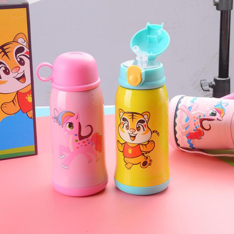 Trẻ Em Kawaii Cốc Bình Giữ Nhiệt Inox Di Động Hoạt Hình Cách Nhiệt Cốc Thuỷ Cung Bình Bình Nước Dễ Thương Cho Trẻ Em Quà Tặng