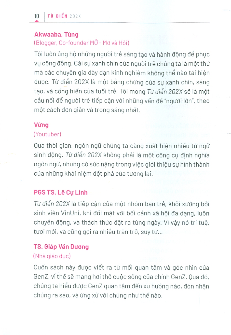 Từ Điển 202X - Dự Phóng Cho Người Trẻ