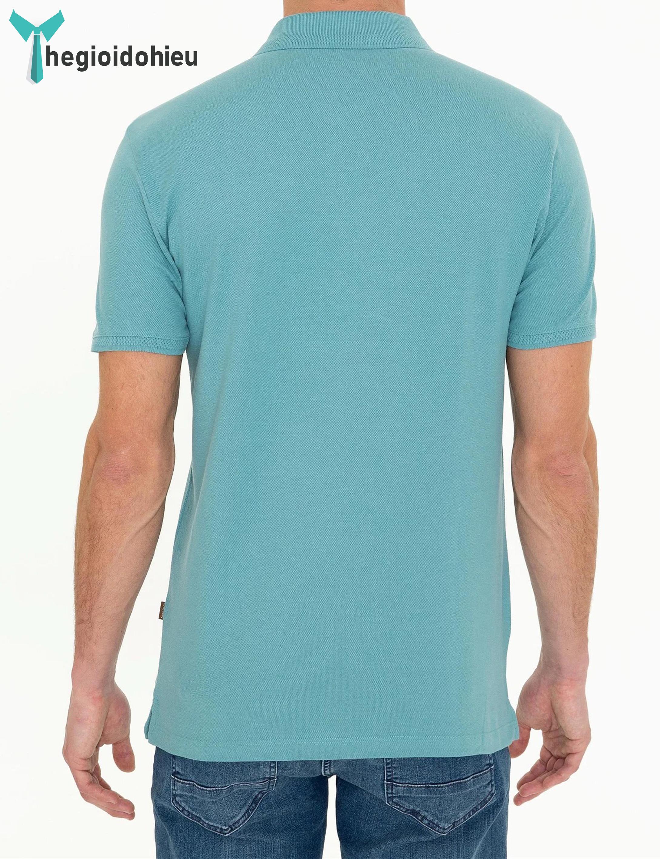 Áo thun nam PierreCardin PCPolo175 (Xanh dương trơn) - Hàng nhập khẩu - Không túi - Xanh dương trơn