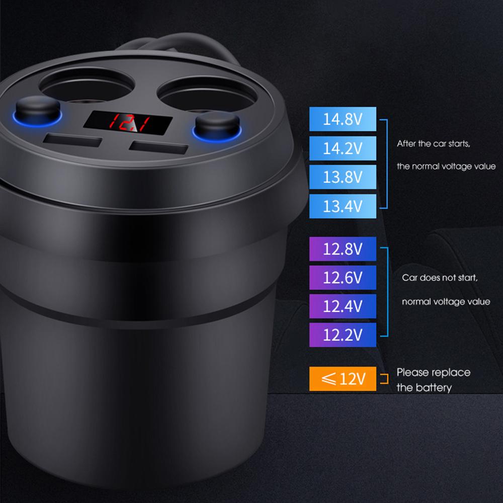 Bộ sạc xe hơi 3.1A Bộ điều hợp ổ cắm điện với bộ chia LED LED DIÊU THIỆN TUYỆT VỜI 2 USB DC/5V Điện thoại di động Bộ sạc