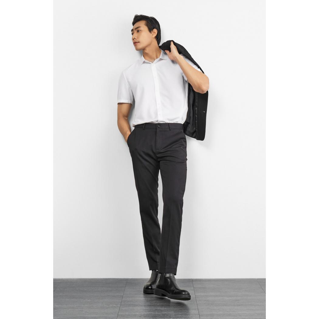 Áo Sơ Mi Tay Ngắn Nam Sợi Coffee Form Fitted - 10S22SHS010CR1 | LASTORE MENSWEAR