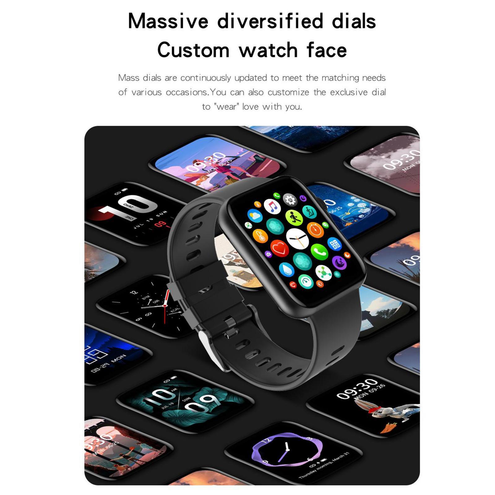 Smart Watch, D06 Fitness Tracker 1.6 inch Full Touch Screen Blood Oxygen Monitor Sleep Step Tracking, IP67 Waterproof Smartwatch
