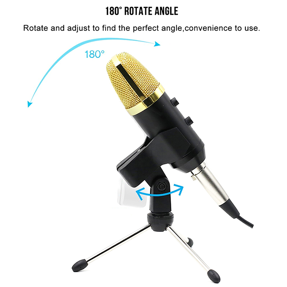 Micrô Ngưng Tụ USB Với Mic Thu Âm Cardioid Cho Máy Tính Xách Tay