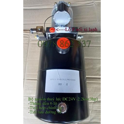 Bộ nguồn thuỷ lực mini DC24V-2,2kw-5.8cc-6L