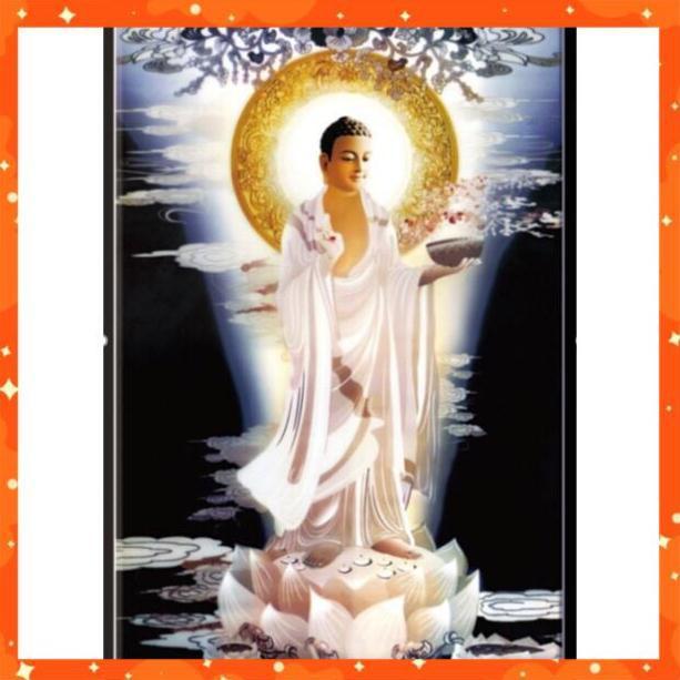 Tranh thêu chữ thập 3d Phật Dược Sư chưa thêu