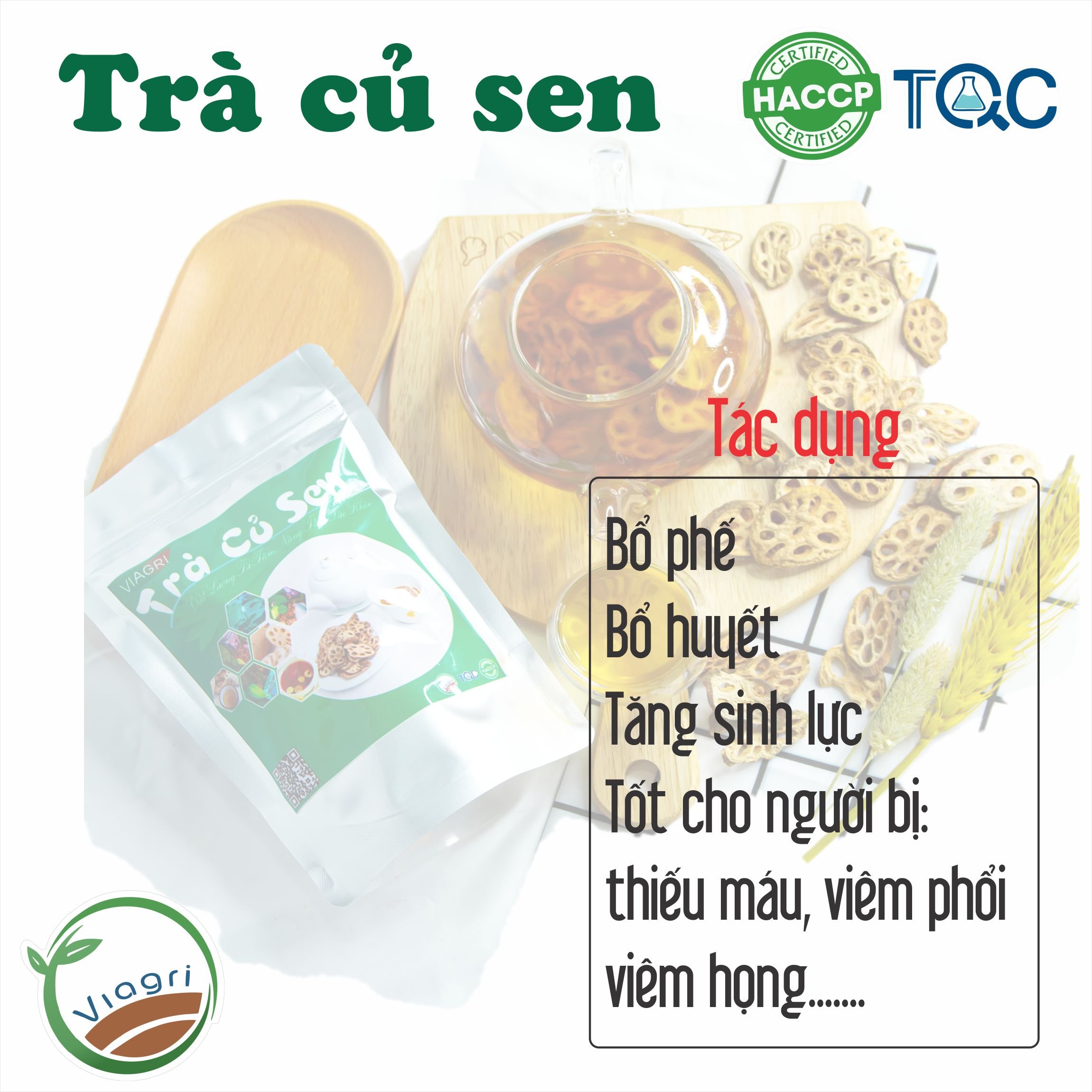 SẢN PHẨM OCOP, Trà Củ Sen Khô - Rang Bằng Củi  - Sản Phẩm Thực Dưỡng