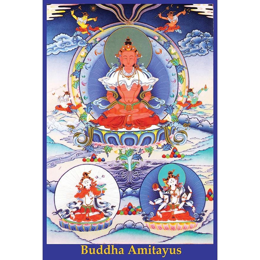 Tranh Thangka gỗ treo tường, tranh mật tông Tara xanh, Tam Thánh, Quan Âm Bồ Tát