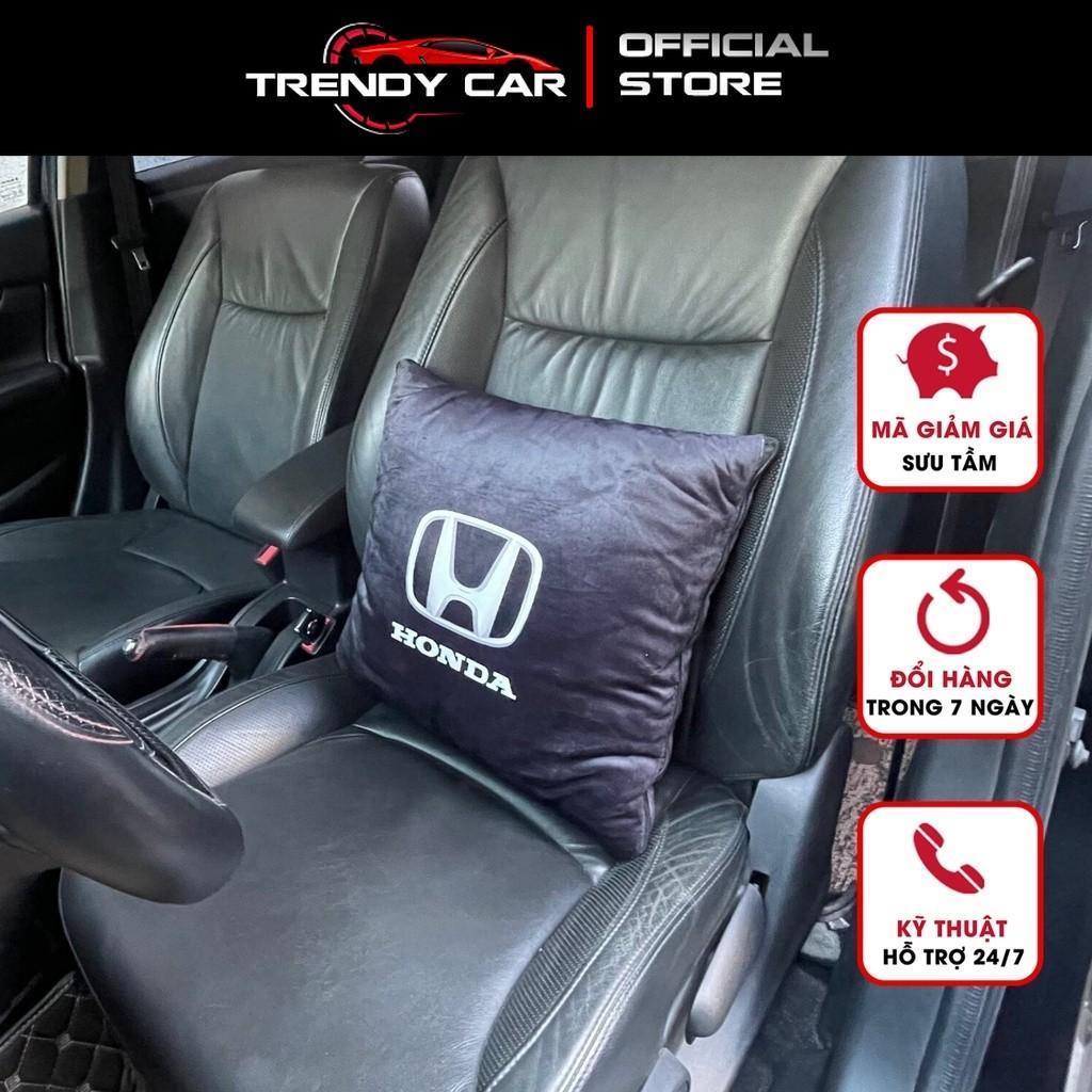 Chăn gối đa năng 2 trong 1 dành cho ô tô họa tiết hãng xe Honda Civic, City, CRV, HRV in logo 3D chất liệu bông tuyết