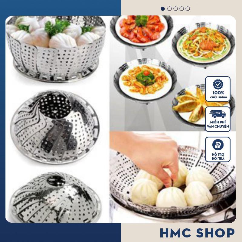 Vỉ inox 304 hấp xôi, gà, cá, bánh bao cao cấp - Kiểu hoa sen dễ dàng điều chỉnh kích thước