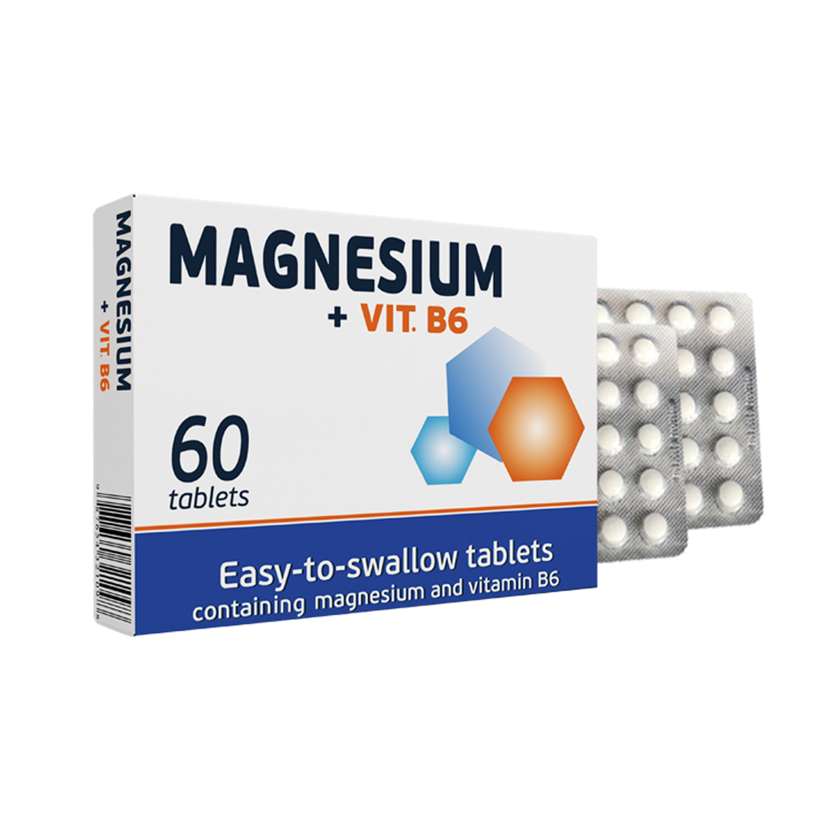 Thực Phẩm Chức Năng Viên  Uống Bổ Sung Magie, Vitamin B6 Magnesium + Vit.B6 MASPEX Hỗ Trợ Giảm Đau Đầu Mệt Mỏi Suy Nhược  Hộp 2 hộp x 60 Viên