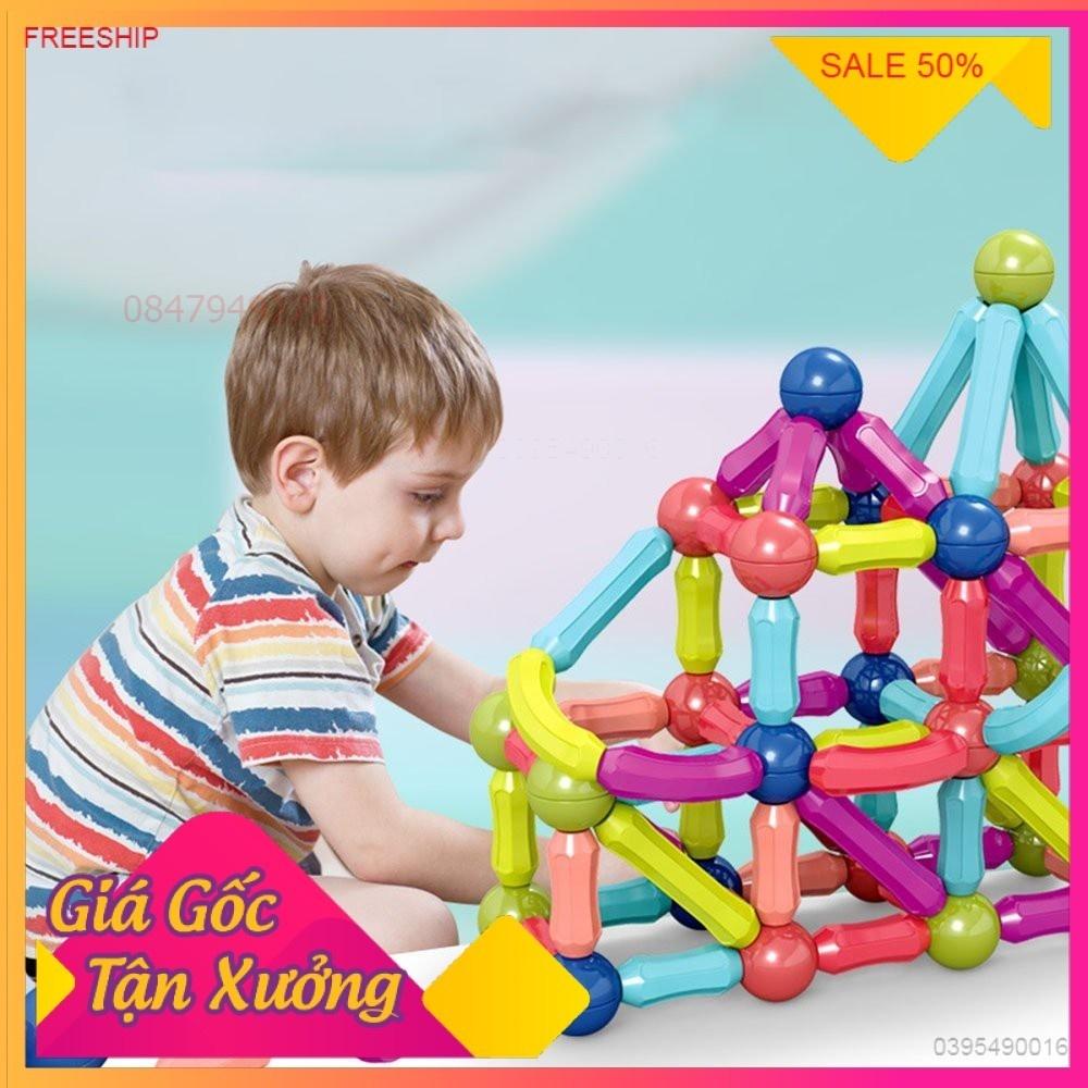 Bộ nam châm ghép hình 36 chi tiết, GIÚP BÉ trau dồi tư duy logic, thay đổi hình dạng, xoay 360 độ theo ý MUỐN..