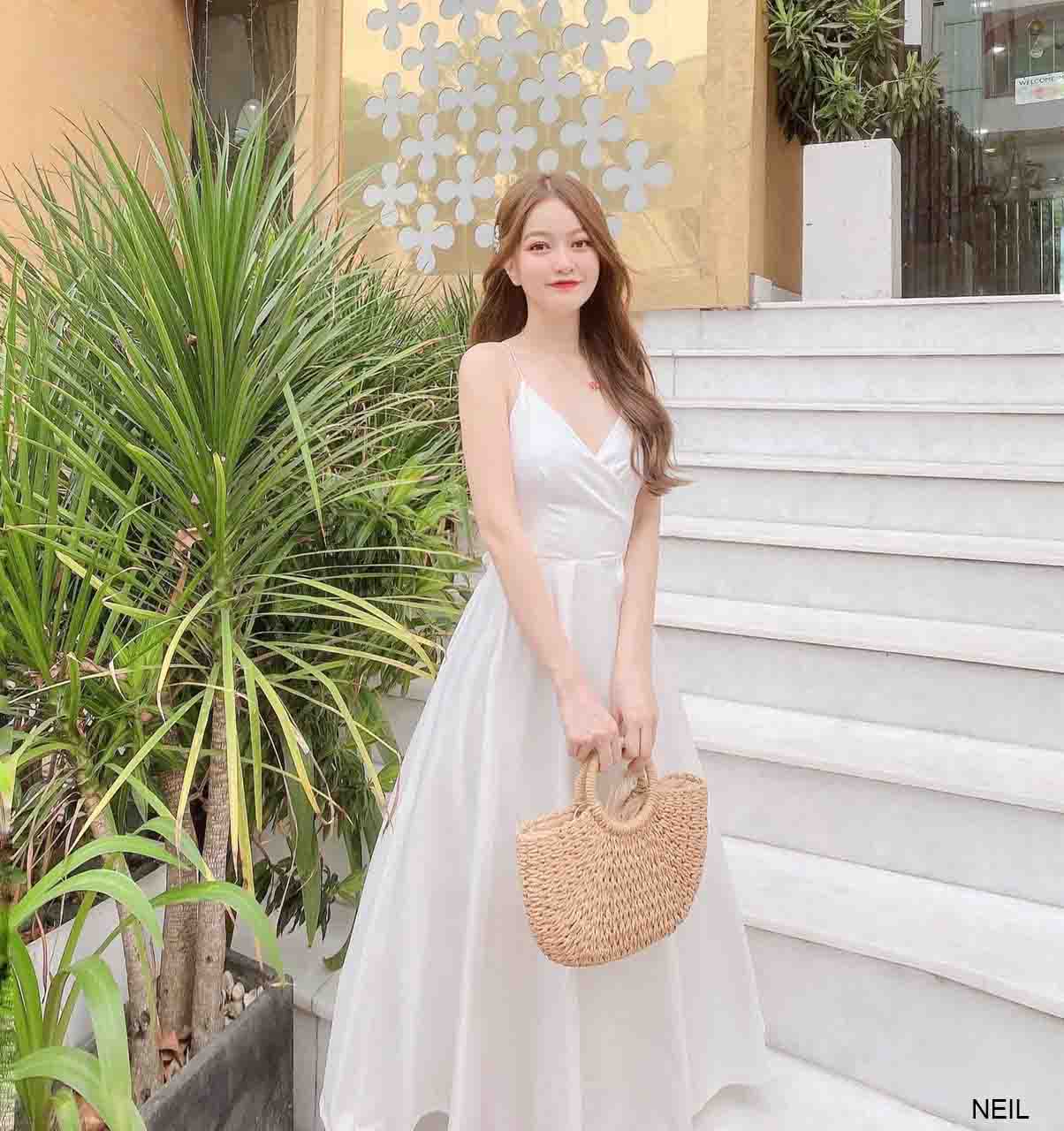 Đầm maxi thắt nơ lưng Neil dress - Đầm dự tiệc hàng thiết kế - đầm xòe thiết kế (napubee)