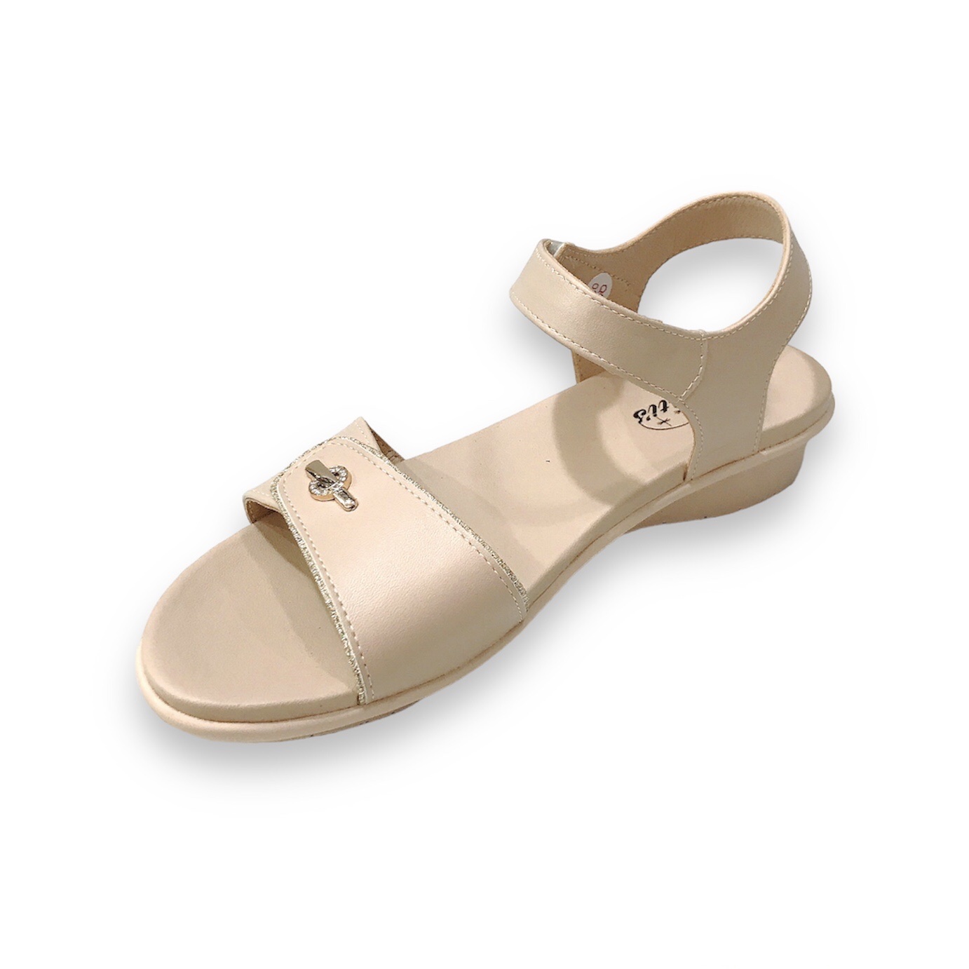 {3cm} Xăng Đan Nữ, Sandal Nữ Đẹp BRW000100KEM (size 35-39)