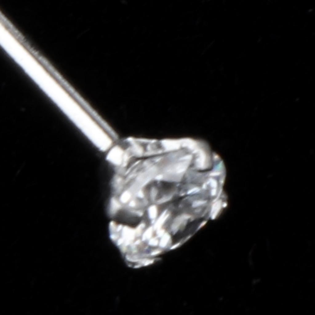 2-7pack 4Pcs Stainless Steel Zircon Crystal Screw Curved Nose Helix Piercing 20g