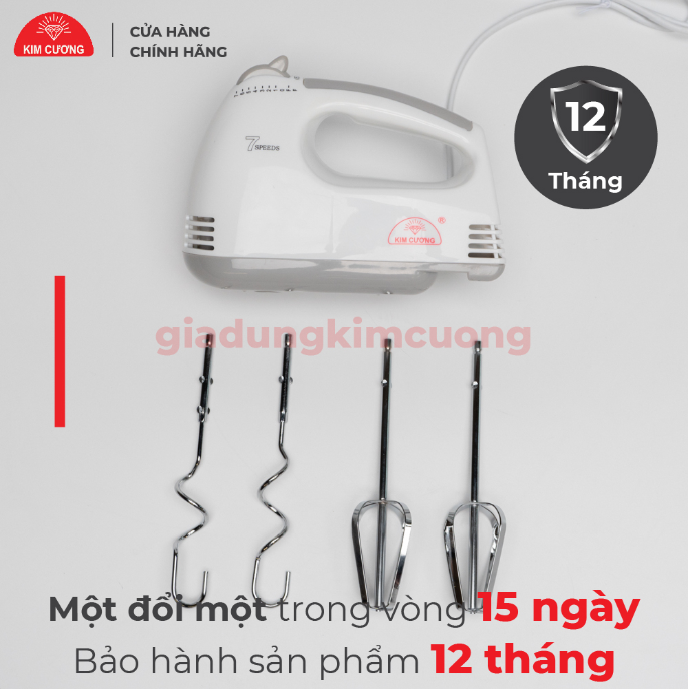 Máy Đánh Trứng Cầm Tay Kim Cương Mini 7 Cấp Độ - Hàng Chính Hãng