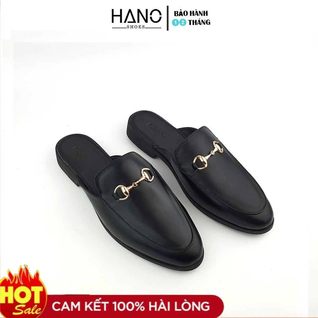 HANO - Giày Sục Nam Da Cao Cấp Khóa Thanh Lịch Trẻ Trung Chuẩn Xịn Êm chân S1182 - EU:42