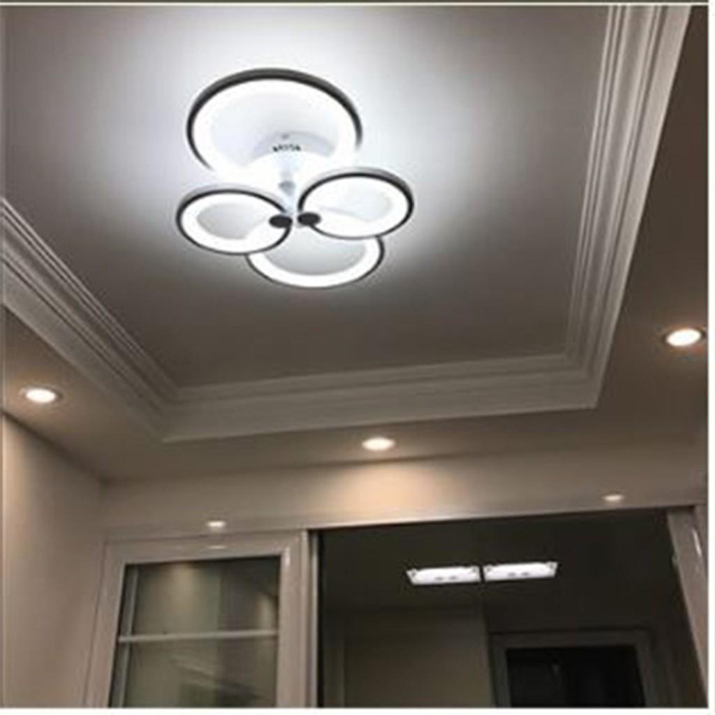 Đèn led mâm ốp trần 4 cánh tròn 3 chế độ ánh sáng có điều khiển từ xa tiện dụng