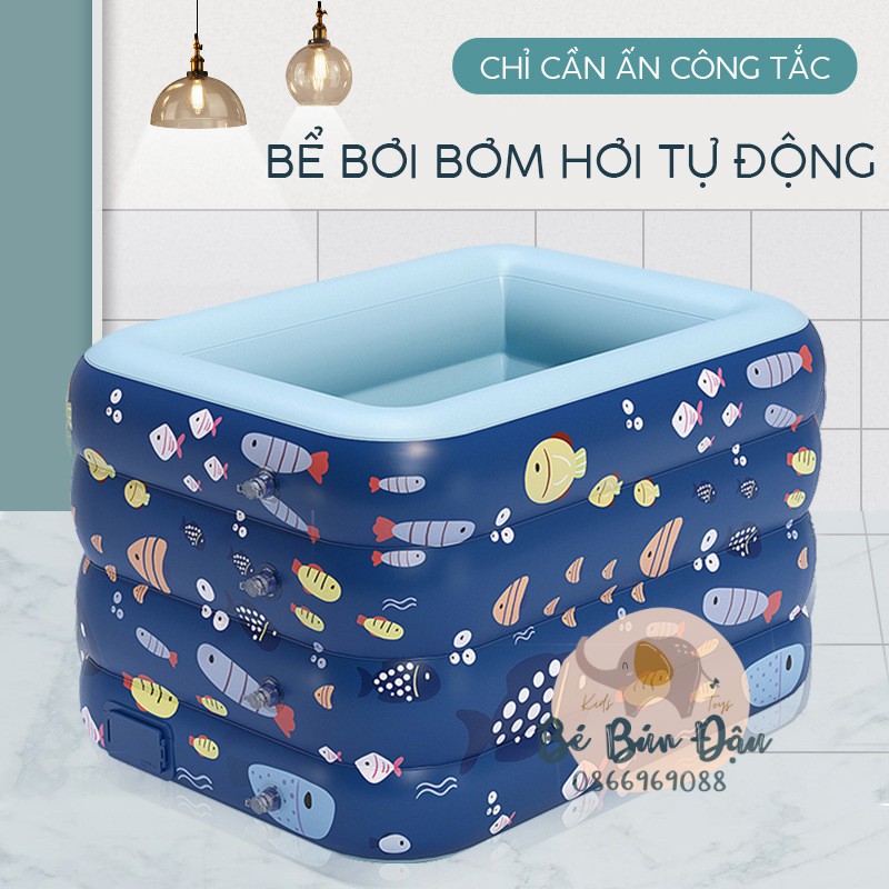 Bể Bơi Bơm Khí Tự Động Cho Bé Size 110x140cm