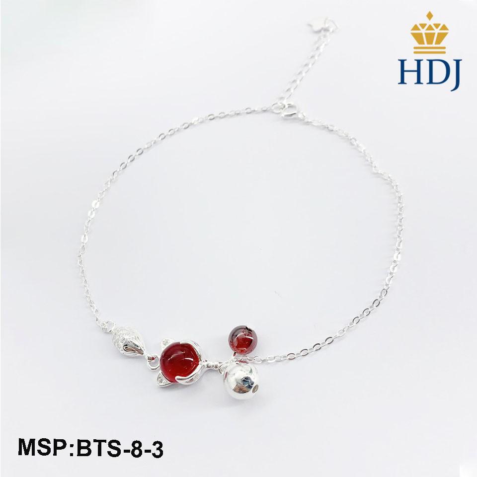 Combo dây chuyền, lắc tay, lắc chân và nhẫn bạc Ý 925 Hình Hồ ly may mắn sang trọng trang sức cao cấp HDJ mã BTS-8-3
