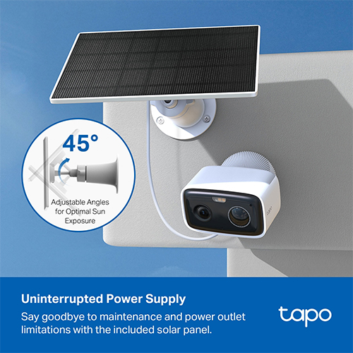 Camera an ninh năng lượng mặt trời TP-Link Tapo AI Kit Solar-Powered Security C400 KIT - Hàng chính hãng