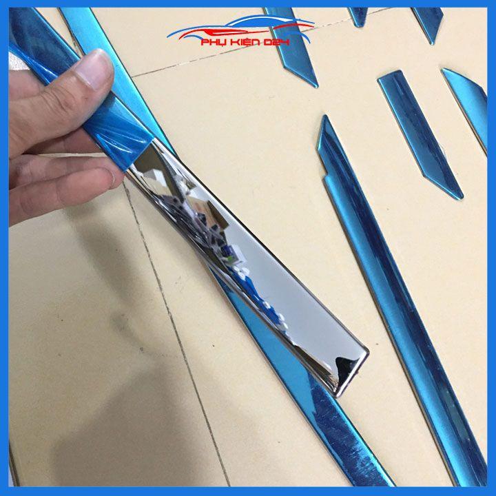 Bộ nẹp viền chân kính cong kính Toyota Ford Ecosport 2016-2022 Inox sáng bóng chuẩn form xe
