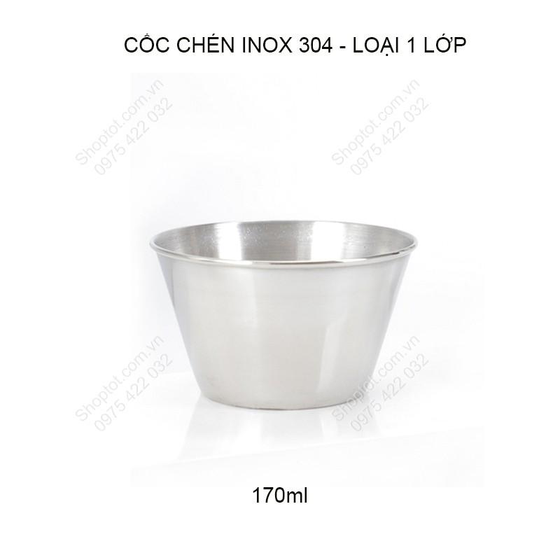 BÁT CHÉN ĐỰNG GIA VỊ BẰNG INOX 304 LOẠI 1 LỚP 170ML