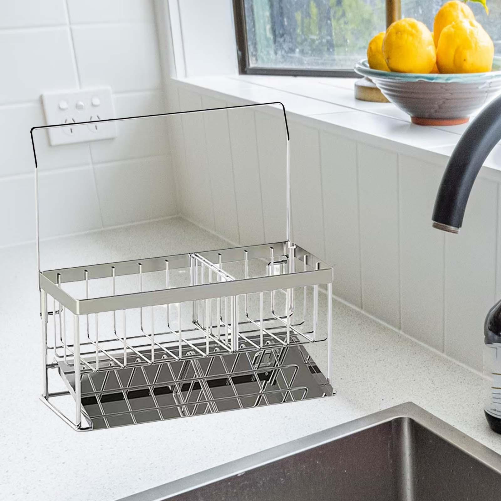 Sink Drain Rack Brush Soap Holder Storage Soap Dish Kitchen Sponge Holder