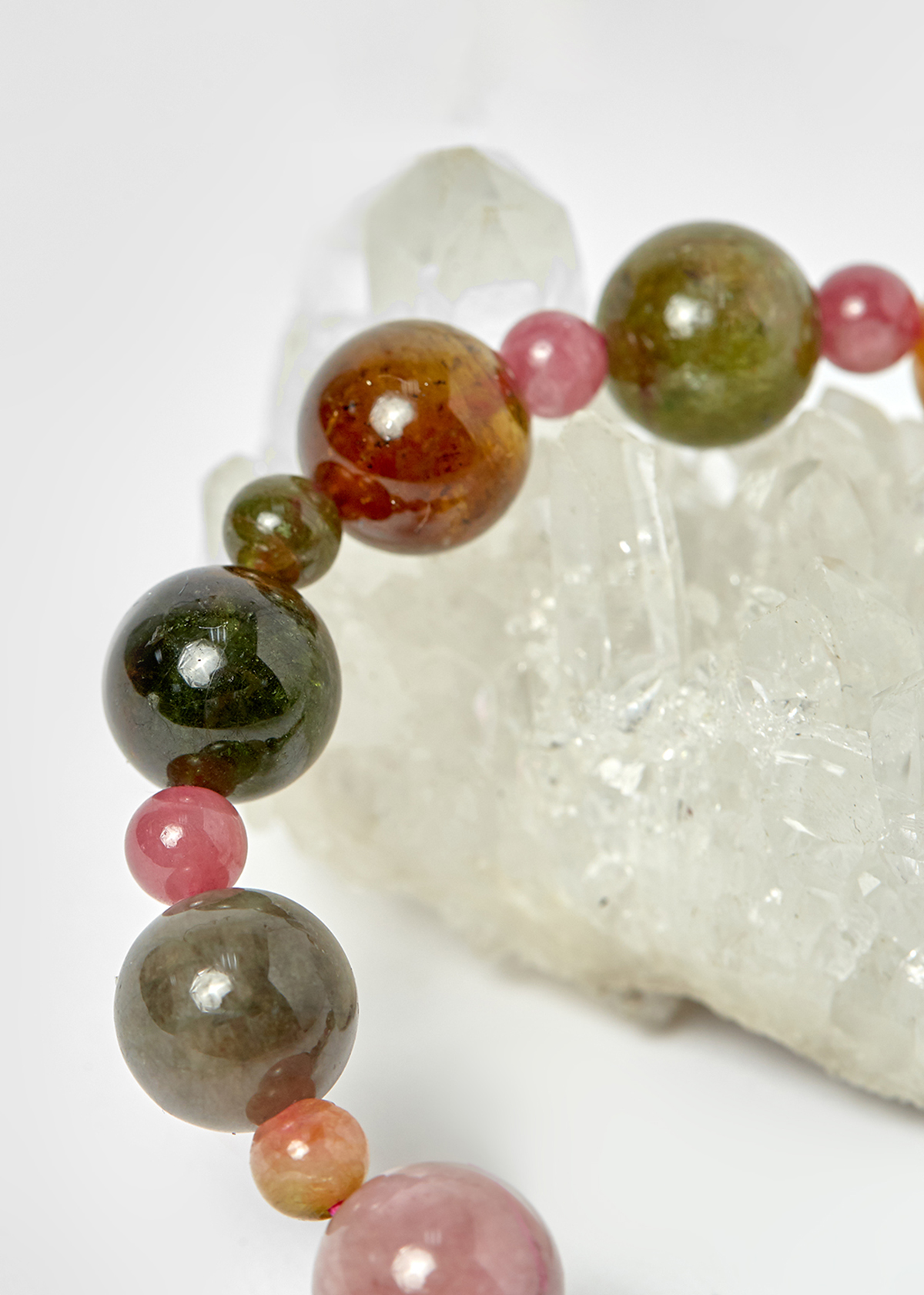 Vòng Chuỗi Mân Côi Đá Tourmaline Đa Sắc Ni 52 - Ngọc Quý Gemstones