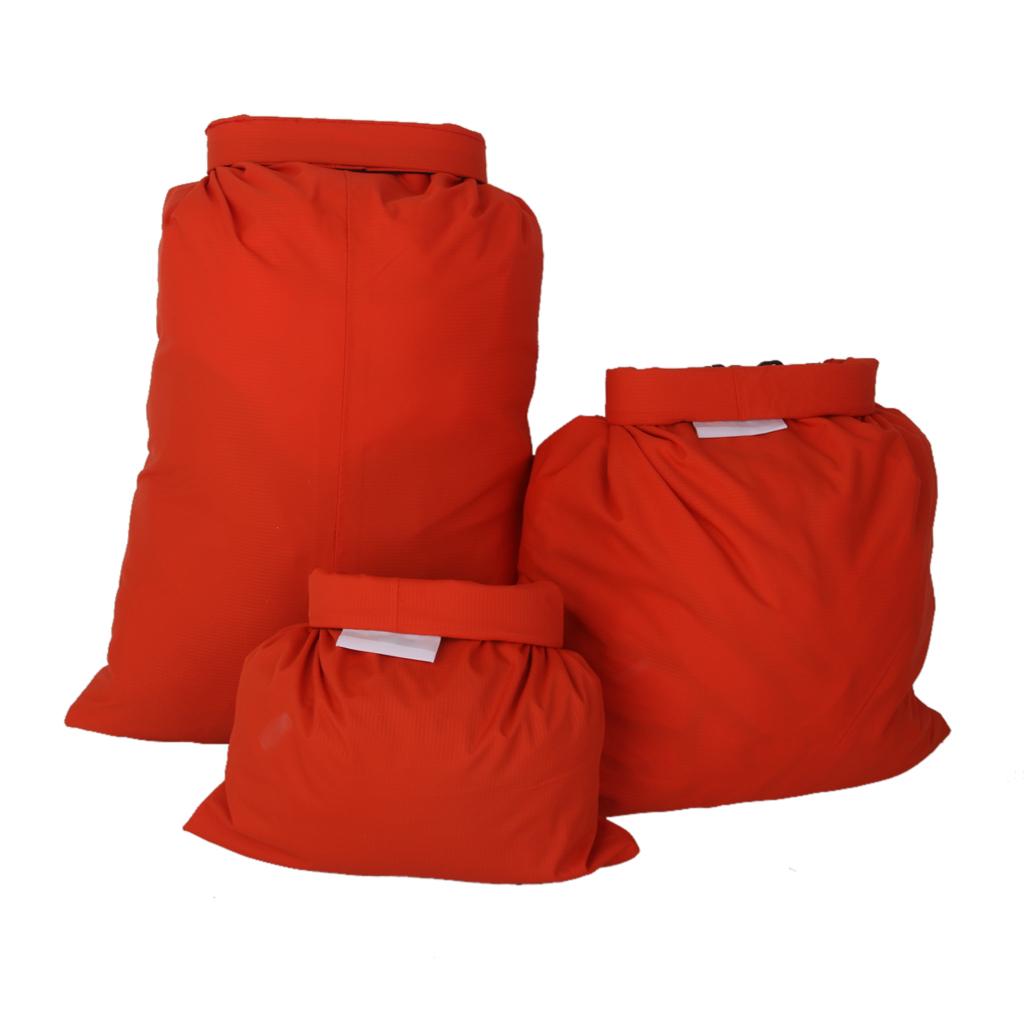 3Pcs Waterproof Dry Storage Bag Pouch Canoeing Rafting Camping Orange