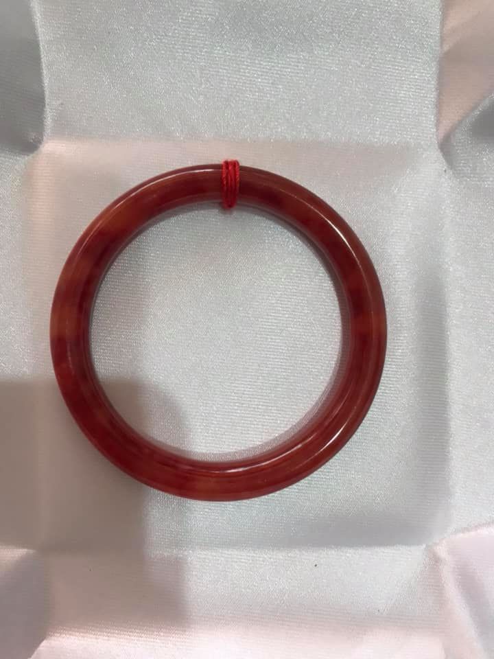 VÒNG ĐEO TAY NỮ ĐÁ CẨM THẠCH ĐỎ ĐẬM MỚI SIZE NHỎ 47MM NỮ HỎA THỔ MỆNH DƯỚI 48KG