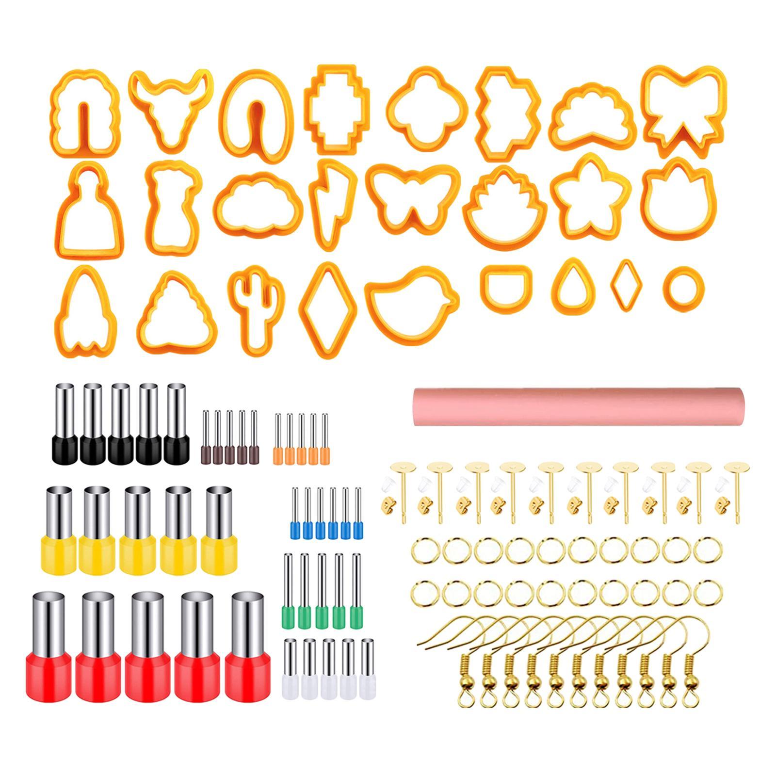 106Pcs Polymer Clay Cutter Set Ceramic Craft, Clay Earring Polymer Cutter