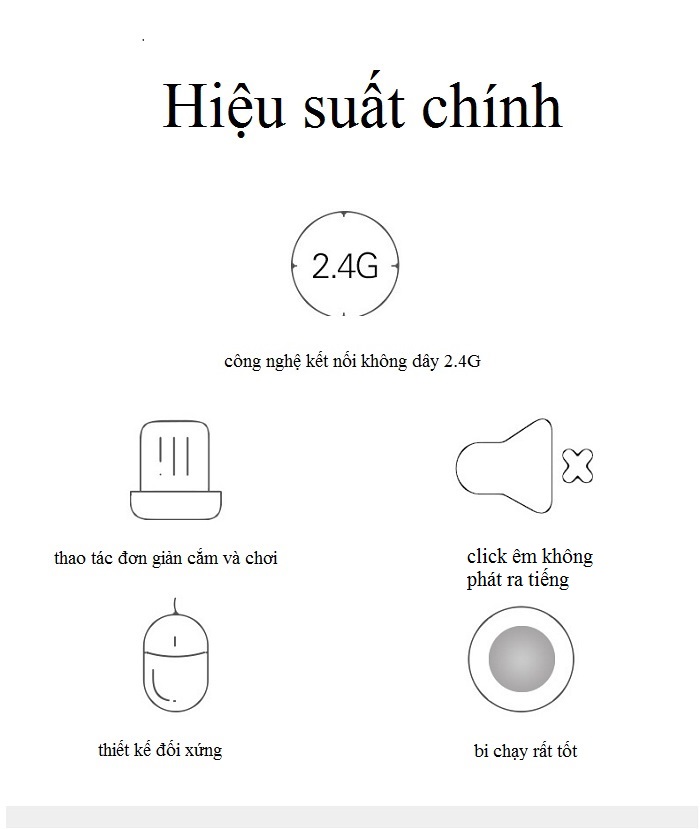 Chuột Không Dây Văn Phòng Chuyên Dụng Ngộ Ngĩnh V.8