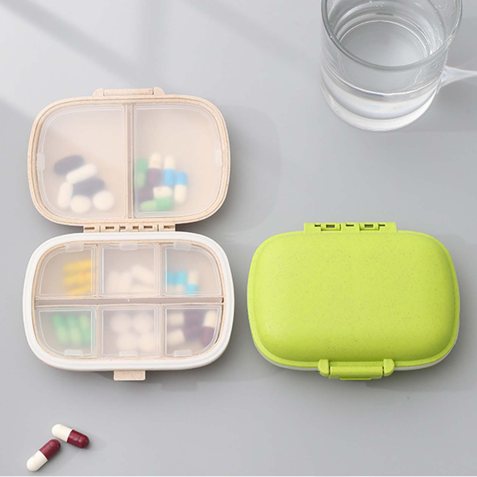 Daily Organizer Travel Case Easy to Use Tablet Reminder Durable Container Each Day Week with 8 Compartment Dispenser