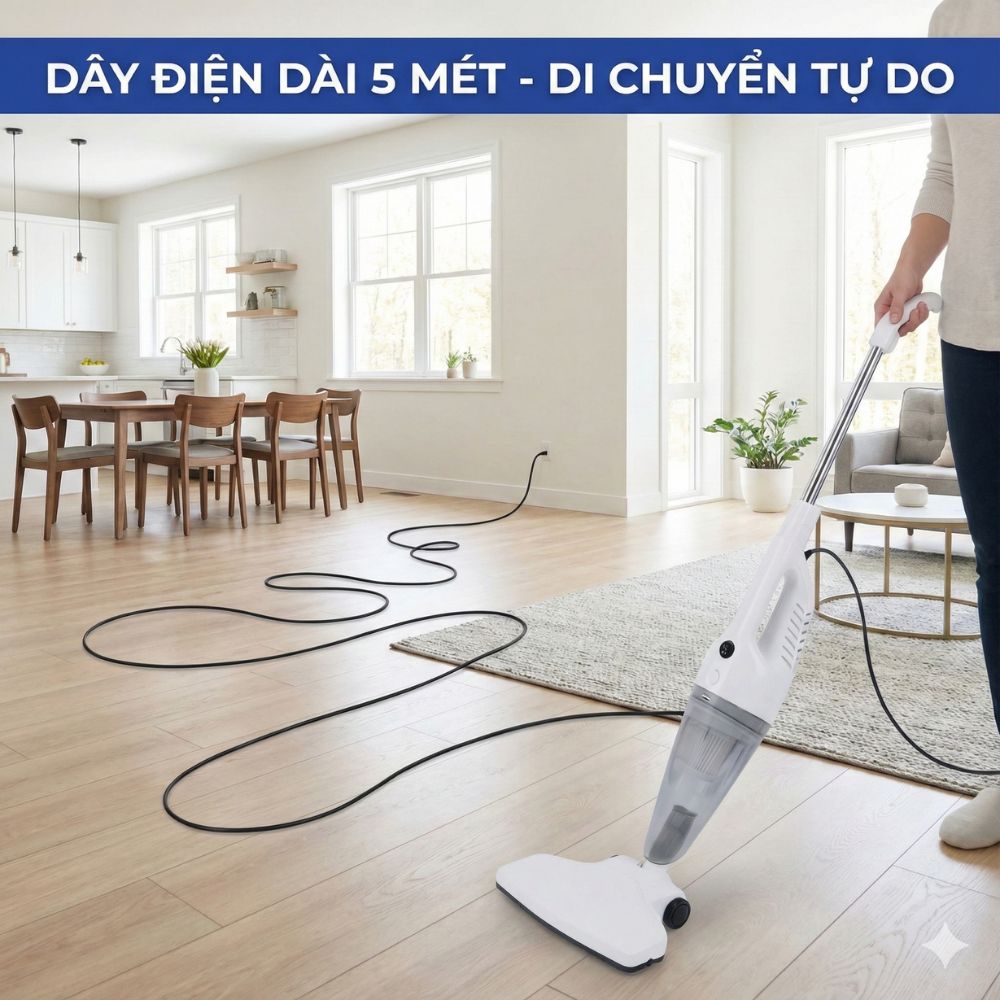 Máy Hút Bụi Cầm Tay Kachi MK438 600W - Lực Hút Mạnh Mẽ, Thiết Kế Linh Hoạt, Sạch Mọi Ngóc Ngách - hàng chính hãng