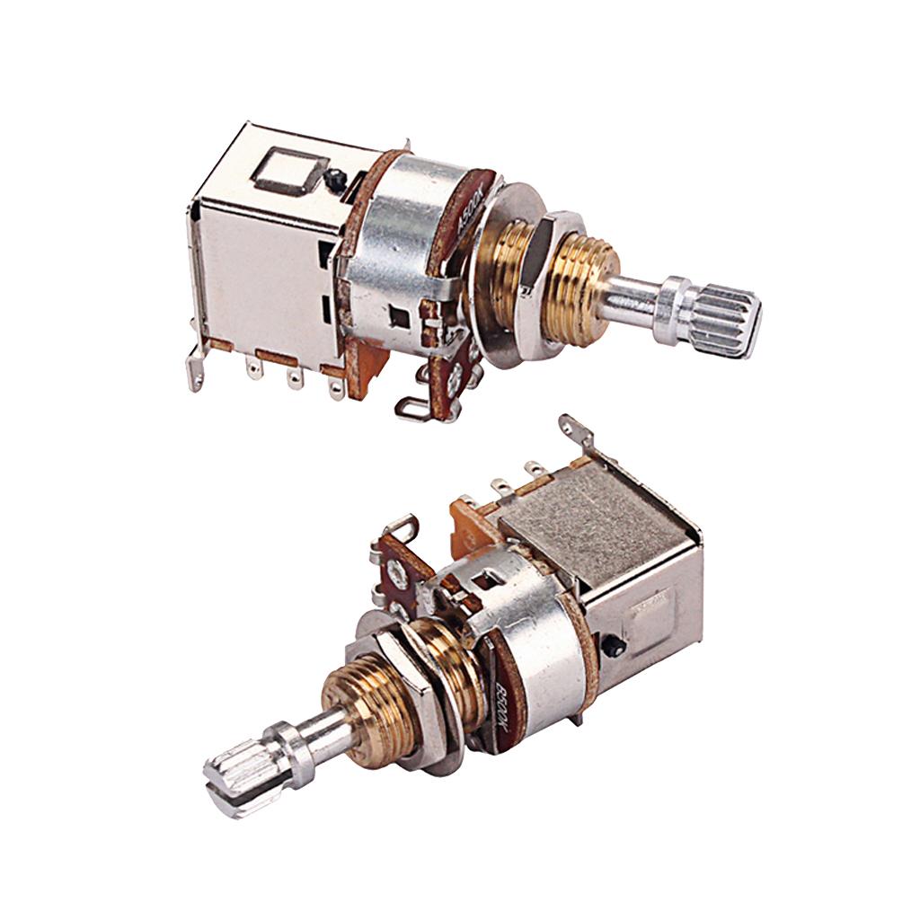 Phép Lạ Chiếu 2 Chiếc Kim Loại Dpdt A500K B500K Chuyển Mạch Nồi Chiết Áp Cho Đàn Guitar Bass