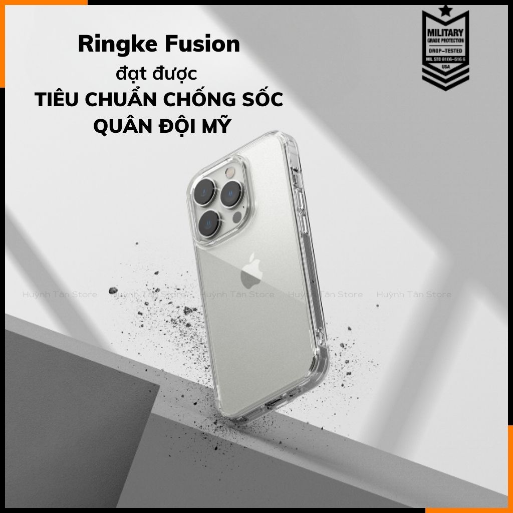 Ốp lưng iphone 15 pro max RINGKE chính hãng trong suốt chống sốc FUSION chống ố vàng phụ kiện huỳnh tân store - Hàng nhập khẩu