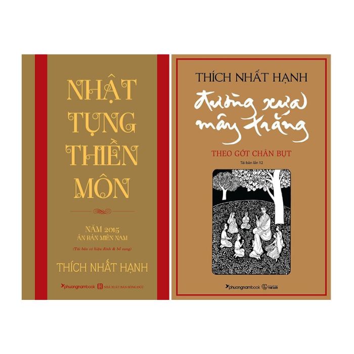 Đường Xưa Mây Trắng Nhật Tụng Thiền Môn 2 Quyển, Bìa Cứng, Thiền Sư Thích Nhất Hạnh