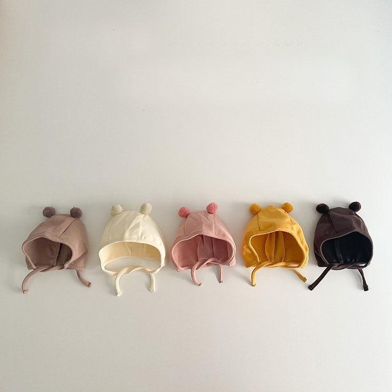 Mũ/ Nón Cục Bông Chất Cotton 2 Lớp Siêu Cute Cho Bé Từ 0-12 Tháng - Hồng