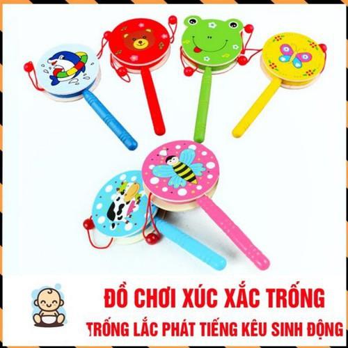 Trống gỗ xúc xắc cho bé