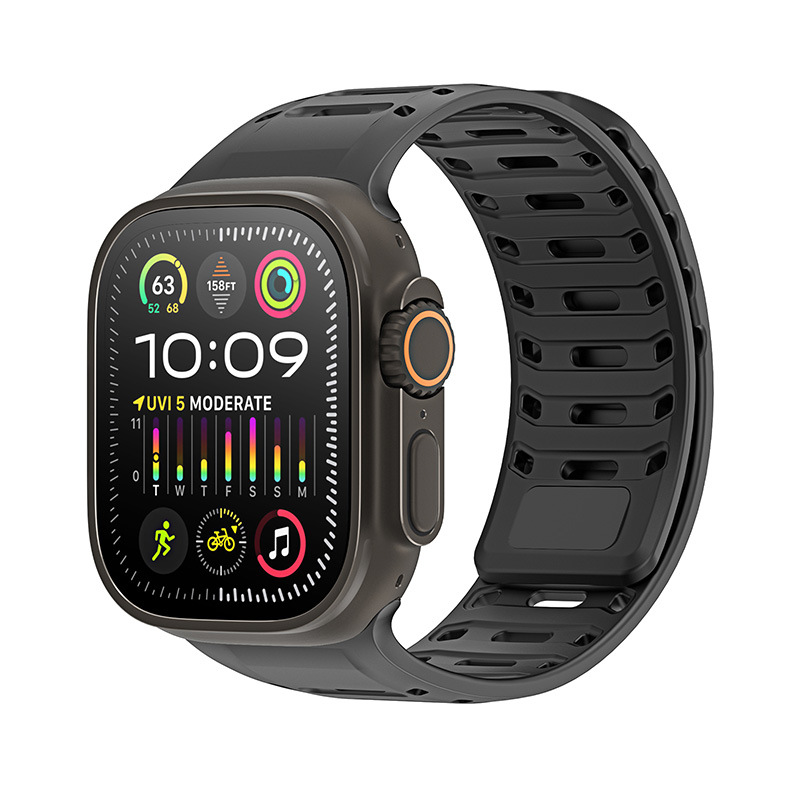 Dây Đeo Thể Thao Dành Cho Apple Watch Ultra, Apple Watch Series, CS Series Magnetic Silicone, Nam Châm Từ Tính Size 44/45/46/49mm_ Hàng Chính Hãng