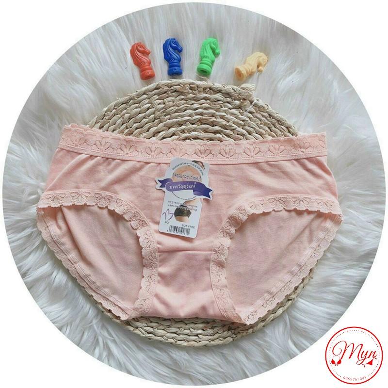 SET 10 QUẦN LÓT COTTON THÁI VIỀN REN DẬP HOA -10 quần