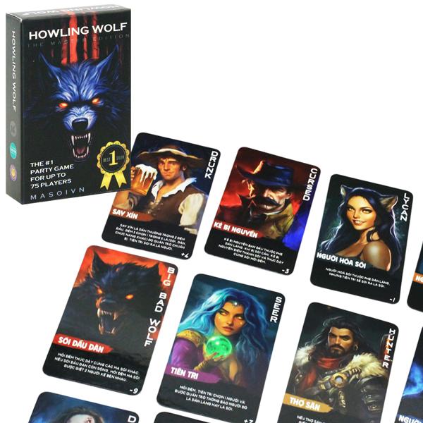 Boardgame Ma Sói Howling Wolf The Kas - 21 Lá - The Kas