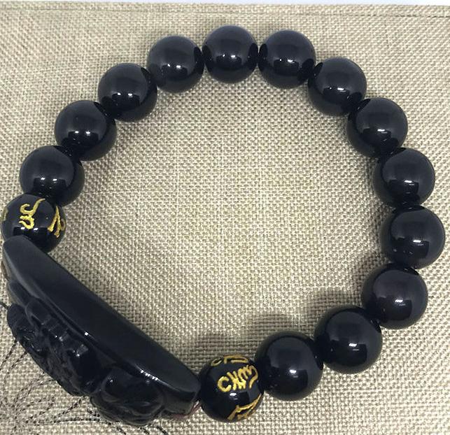 Vòng Tay Phật Bản Mệnh Đá Obsidian Hư Không Tạng Bồ Tát