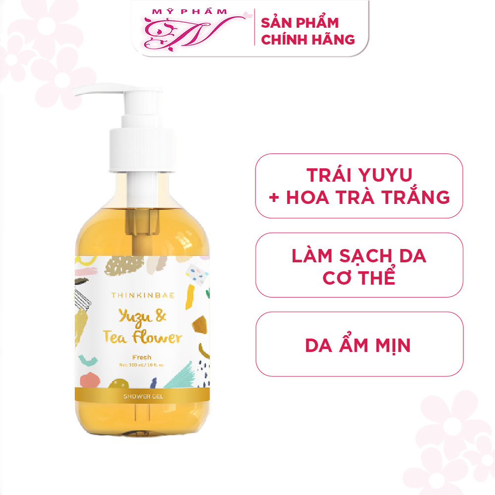 Sữa tắm nước hoa Thinkinbae hương Trái Yuzu &amp; Hoa Trà Trắng 300ml