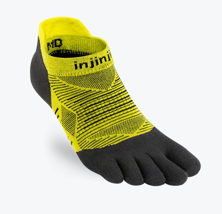 Tất xỏ ngón INJINJI Run Lightweight No Show - Limeade