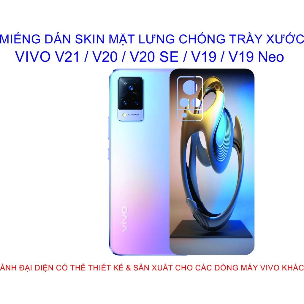 Miếng Dán Skin mặt lưng dành cho VIVO V21 / V20 / V20 SE / V19 / V19 Neo chống trầy xước